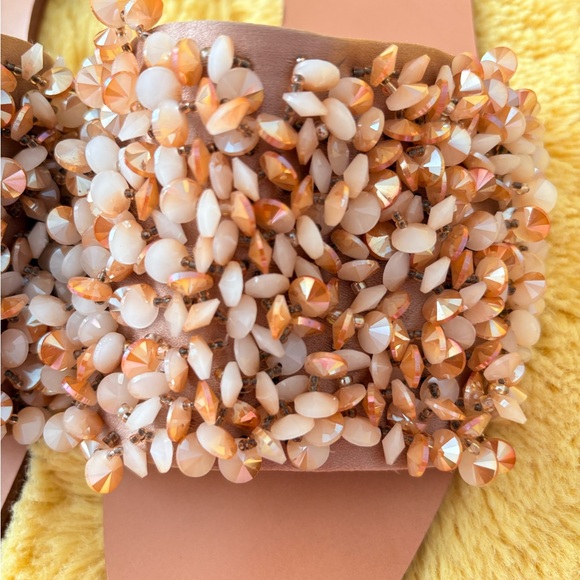 Beaded Sandals with brown and Cream Accents - Picture 3 of 6